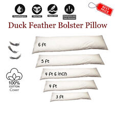 Duck Feather & Down Bolster Pillow Long Body Support Maternity Pregnancy Pillows