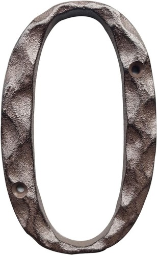 Cast iron house number 5 - iron,