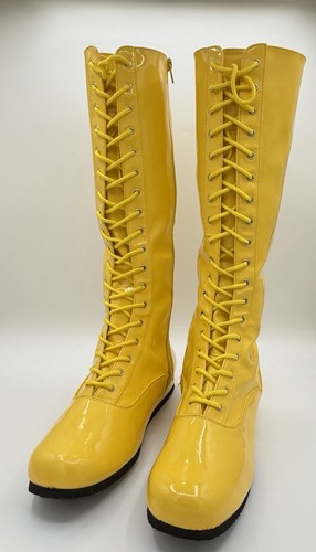 Yellow wrestling boots - wrestling, for