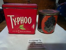 2 x Vintage Ty-Phoo Tea Caddy Tin. Cadbury Typhoo Empty