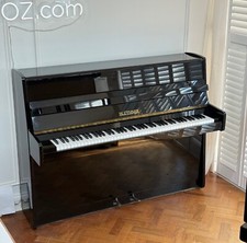 Bluthner 112 Modern German Upright Piano Black High Gloss - Warranty - Delivery