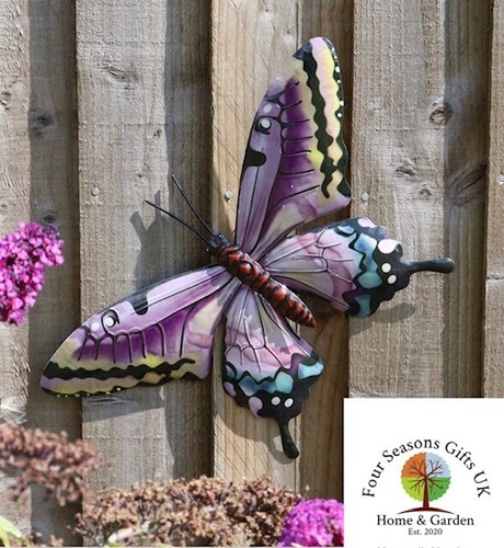 Butterfly garden wall art 33cm - butterfly,