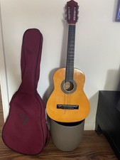 Kids Wooden Color  Acoustic Plastic Guitar Musical Instrument Toy  Gift 63.5 cm