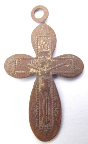 Medieval bronze christian - bronze,