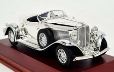 Atlas 1/43 Auburn Boat Tail Silver / Chrome Plated Wood Base Diecast Model Car