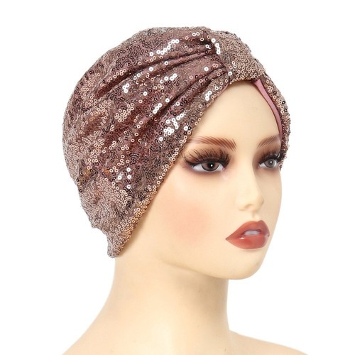 Women sequin hijab - hijab, cap