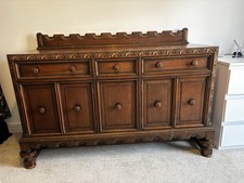 Edwardian Antique Carved Oak