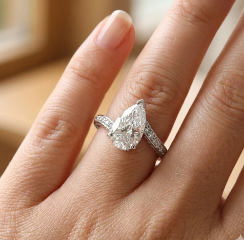 Cvd pear cut diamond - 4.25,