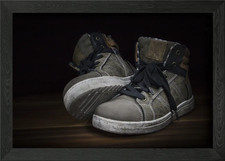 Worn shoes Framed Wall Art