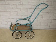 VINTAGE TOY DOLL PRAM BASE PUSHCHAIR METAL FRAME 4 WHEELS PROJECT 1960'S