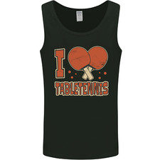I Love Table Tennis Mens Vest