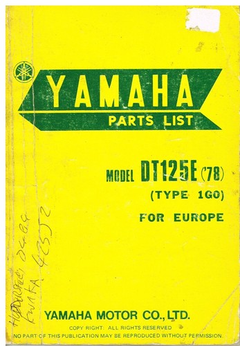 Yamaha dt125e - (european, spec)