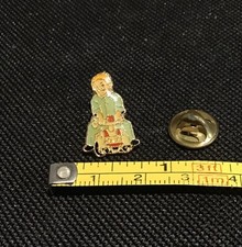 Child On Ride On Toy Police Car Vintage Police Pin Badge
