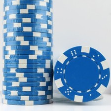 50 x LIGHT BLUE Dice, 14g Clay