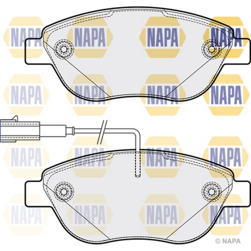 Brake pads set for fiat - set, punto