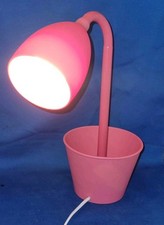 Novelty 90’s B&Q Pink Silicone Rubber Bendy Flower Pot Lamp - 20in Highest