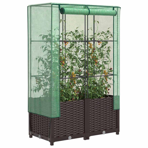 Raised garden bed brown - garden, pp