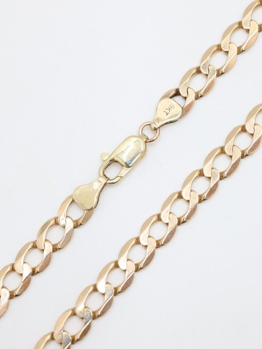 Gold curb link chain - link,