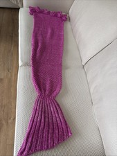 Mermaid Tail Blanket knitted