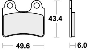 Sbs brake pads front - front, for