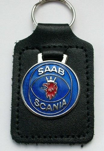 Saab scania enamel and leather - saab,