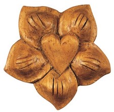 Carved Heart Shaped Wooden