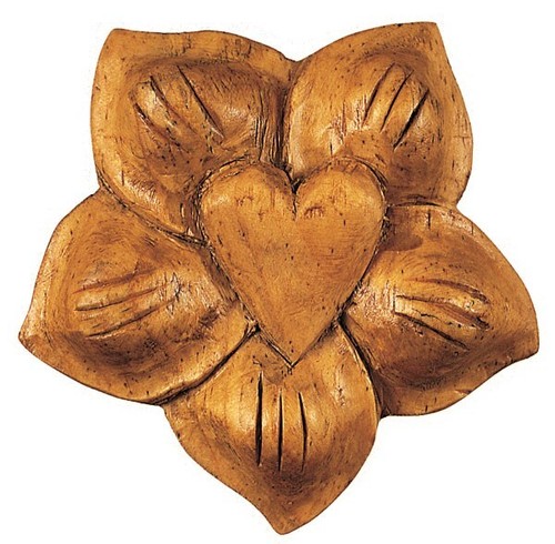 Carved heart shaped wooden - heart,