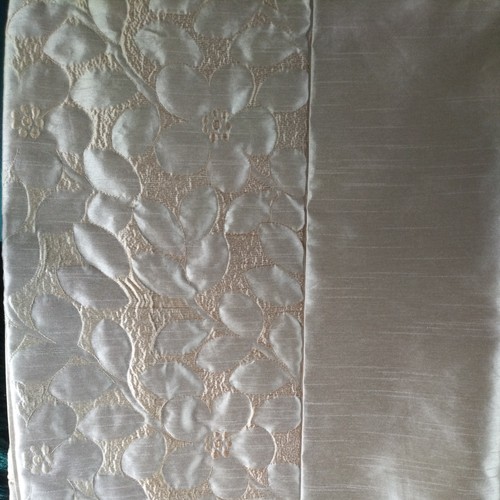 Cream floral panel faux - floral,