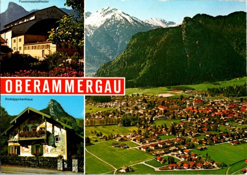 Oberammergau germany postcard - oberammergau,