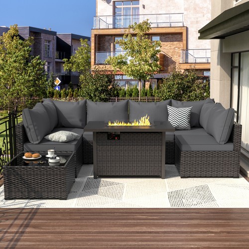 Gray outdoor pieces patio - 8,