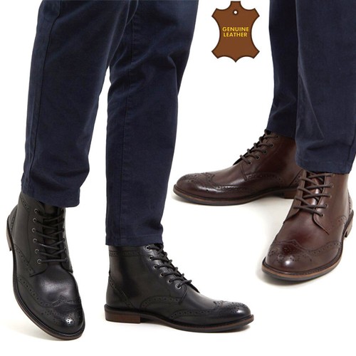 Mens leather boots smart - mens,
