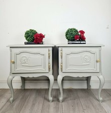 Grey Louis xv Bedside Cabinets
