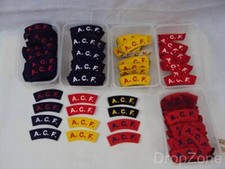 British Military ACF Army Cadet Force Cloth Shoulder Titles / Badges All Colours