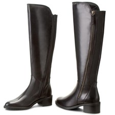 Clarks Ladies Knee-high Boots VALANA MELROSE Black Leather UK 6 E Wide Fit