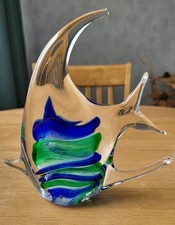 Vintage 1970s Glass Fish Decor Ornament