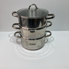 Judge Essentials - 22cmW 28cmH 3 Tier Stainless Steel Steamer Pan Set