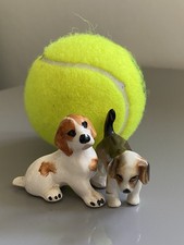 Ceramic Puppy Beagle Dogs X2