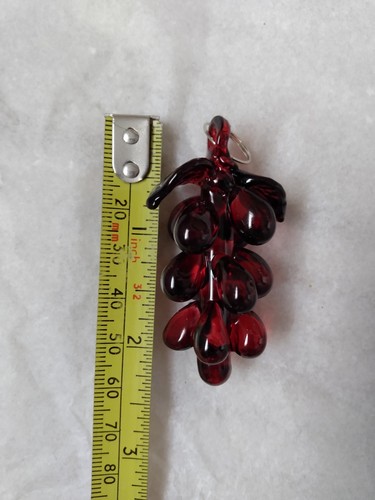 Red glass grapes chandelier - red,