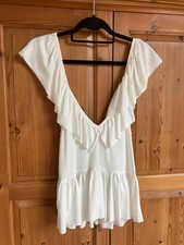 Zara White Ruffled Top - Size