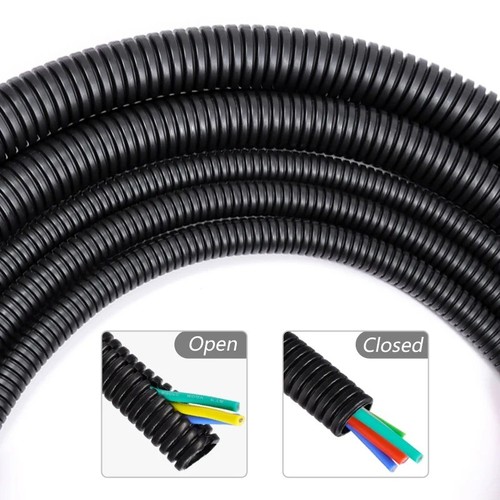 Black flexible conduit - conduit, split