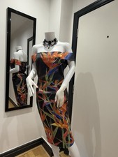 Karen Millen UK12 EU40 US8 Italian Signature BARDOT stretch wiggle stretch dress