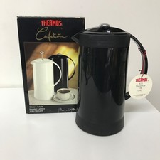Vintage Black Thermos Flask Cafetière Carafe Coffee Server Retro Kitchen