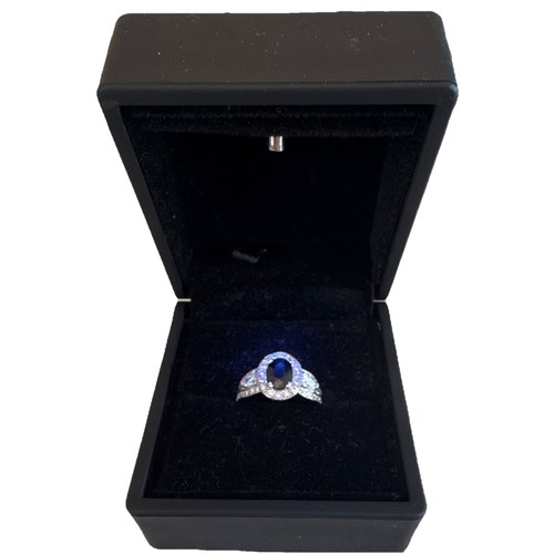 Platinum 950 oval blue - 950,