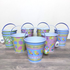 11 x METAL EASTER BUCKETS Egg