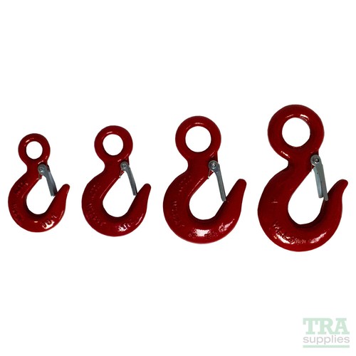Large eye hook - with, safety