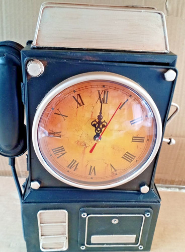 Antique metal wall clock - wall,