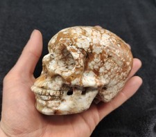 Large Red Calcite Skull