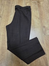 Marks & Spencer Classic Womens Brown Elastic Waist Trousers Uk 14 short Used