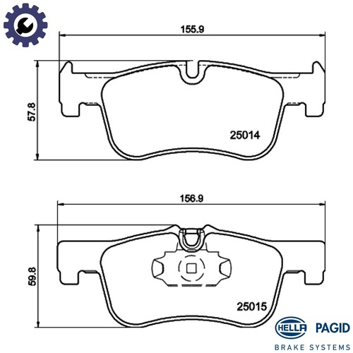 Brake pad set disc - pad,