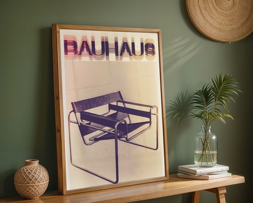Bauhaus chair poster vintage - poster:,